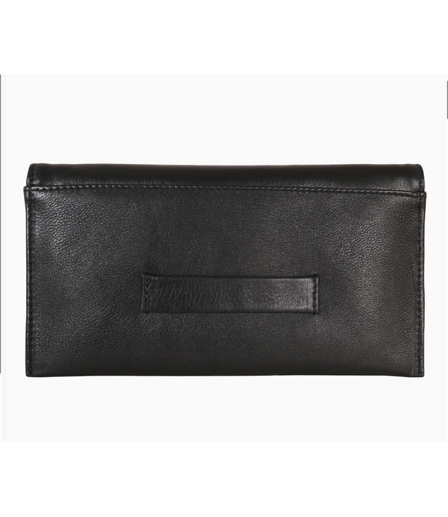 Ynez Milled Leather Wallet Black