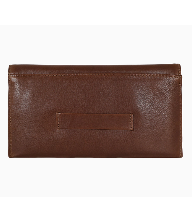 Ynez Milled Leather Wallet Brown