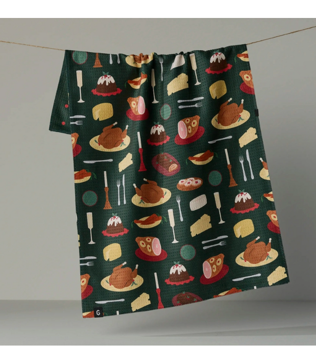 Festive Feast Luxe Kitchen Towel - Holiday 2026