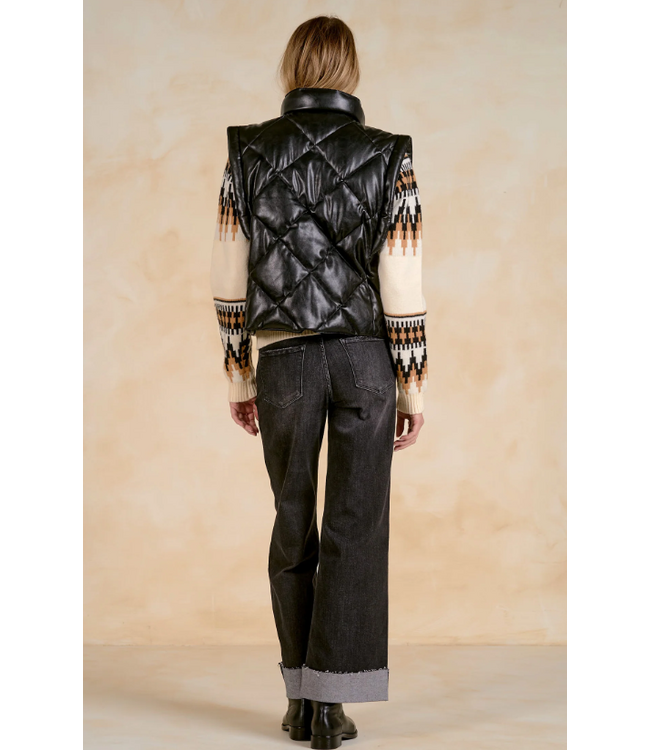 Elan Fiona Vest Quilted Black