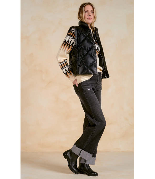 Elan Fiona Vest Quilted Black