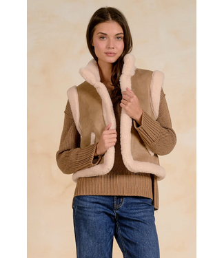 Elan Mocha Vest Sleeveless