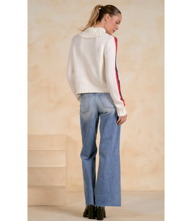 Elan Ski Sweater White/Red