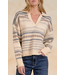 Elan Aztec Sweater Off White