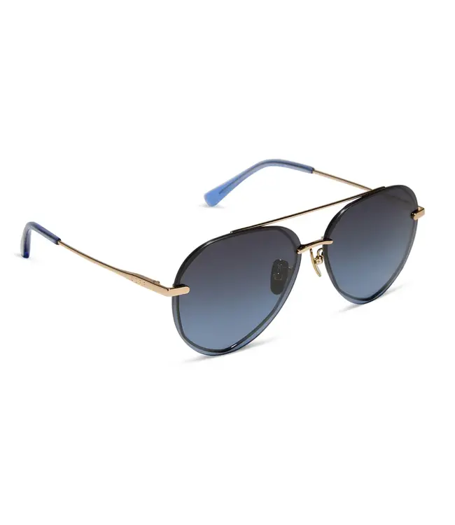 Diff Eyewear Lenox Gold Blue Gradient Polarized