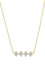 Freida Rothman Clover Bar Pendant Necklace Silver/Gold