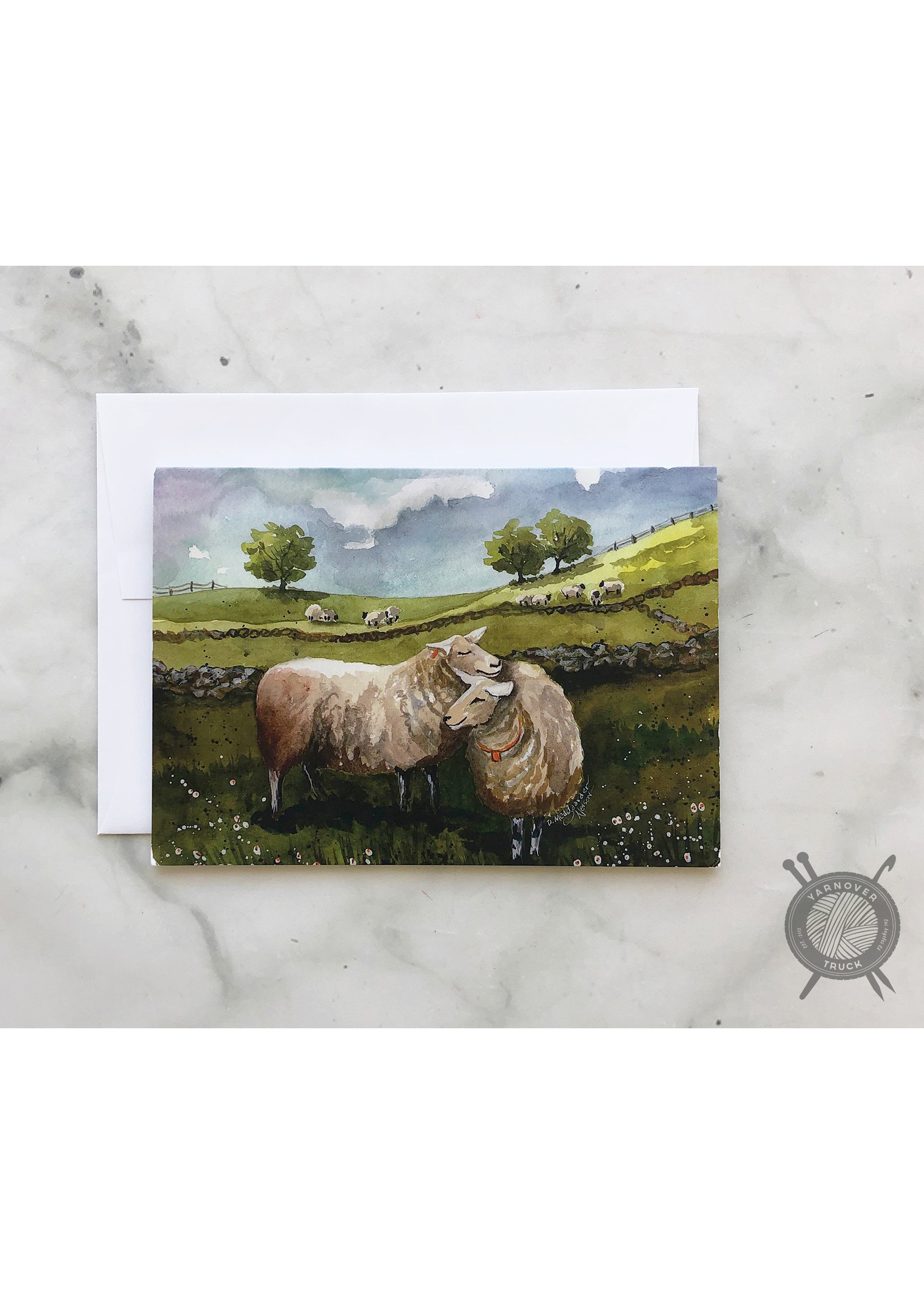Sheep Watercolor Note Cards by Diane Medgaarden Nelson