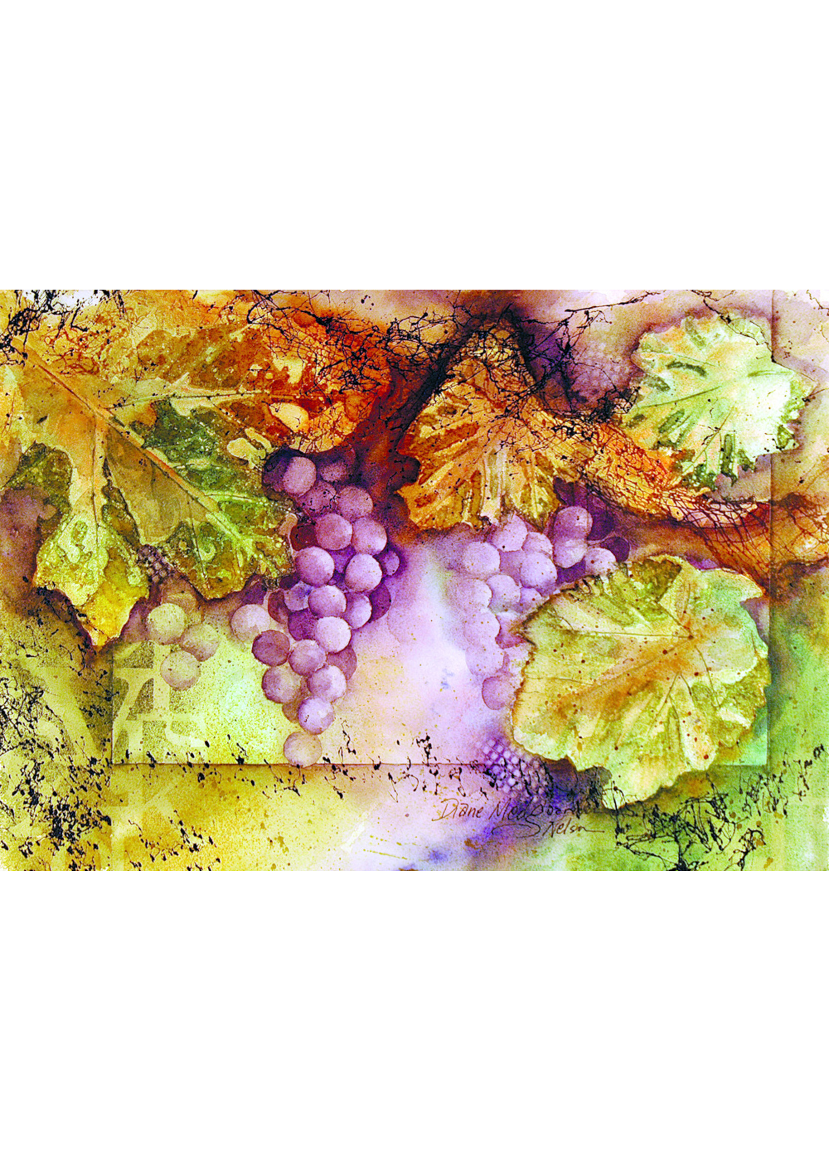 Grapes Watercolor Note Cards by Diane Medgaarden Nelson