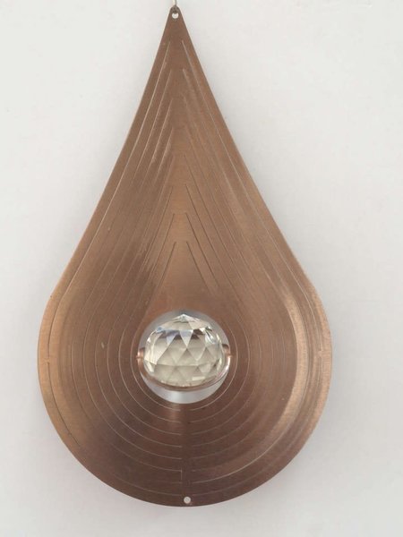 Wind Spinner Water Drop Clear Center 12"