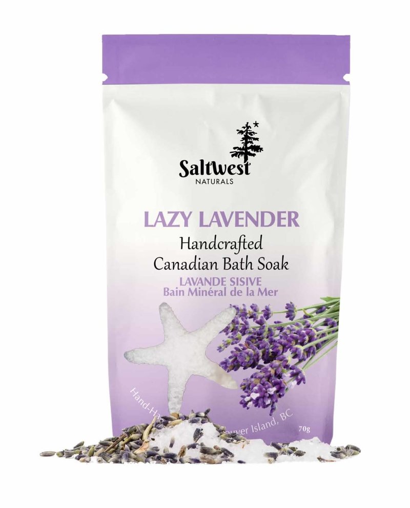 Saltwest Naturals Organic Lazy Lavender Bath Soak 80g