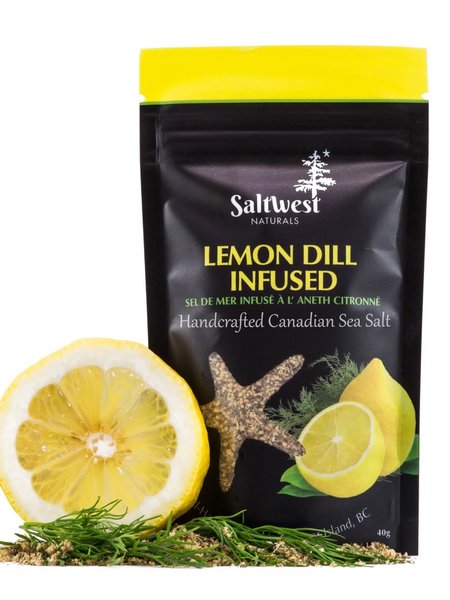 Saltwest Naturals Organic Lemon Dill Infused Sea Salt 40g