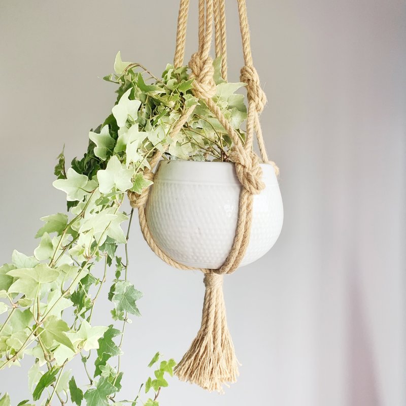 Primitive Planters All Natural Rope Hanger 30"