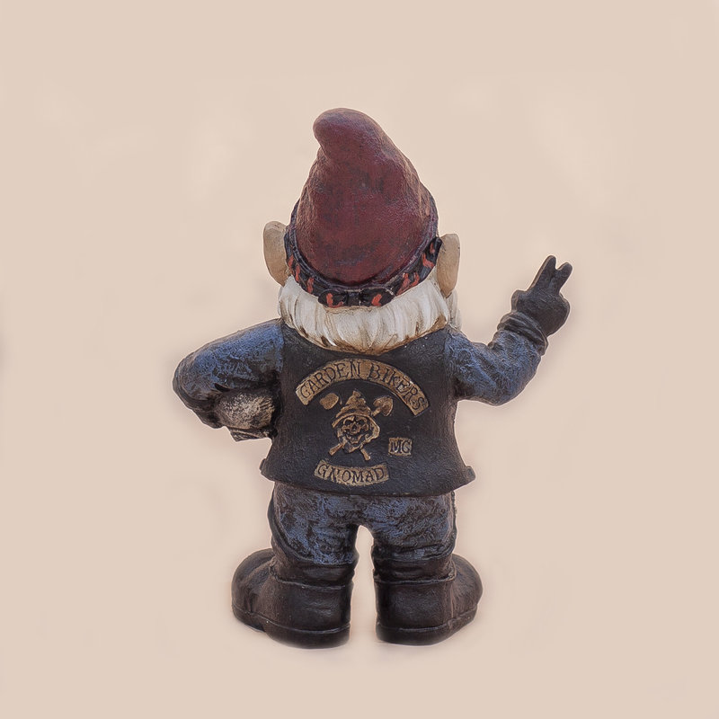 Gnome Biker With Sunglasses and Helmet