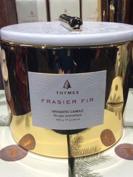 Thymes Gold Poured Candle Frasier Fir 17oz