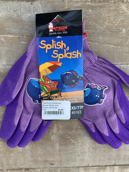 Watson Gloves Preschool Gardeners Gloves Splish and Splash XX-Small