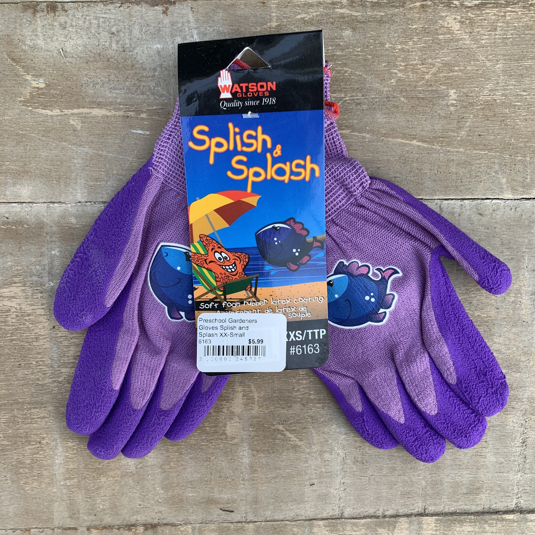 Watson Gloves Preschool Gardeners Gloves Splish and Splash XX-Small