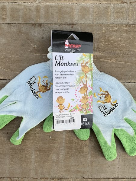 Watson Gloves Young Gardeners Gloves L'il Monkees X-Small