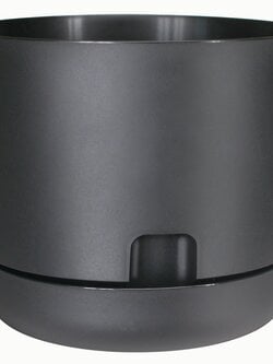 Oasis Water Reservoir Planter With Saucer Black