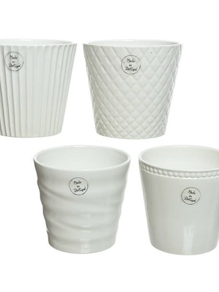 Dutch Growers Stoneware Planter White 5x5"