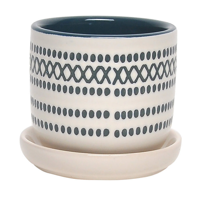 XOXO Egg Pot With Saucer
