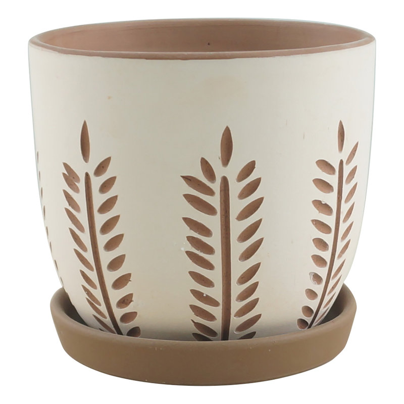 Dutch Growers Hallie Reed Planter With Saucer
