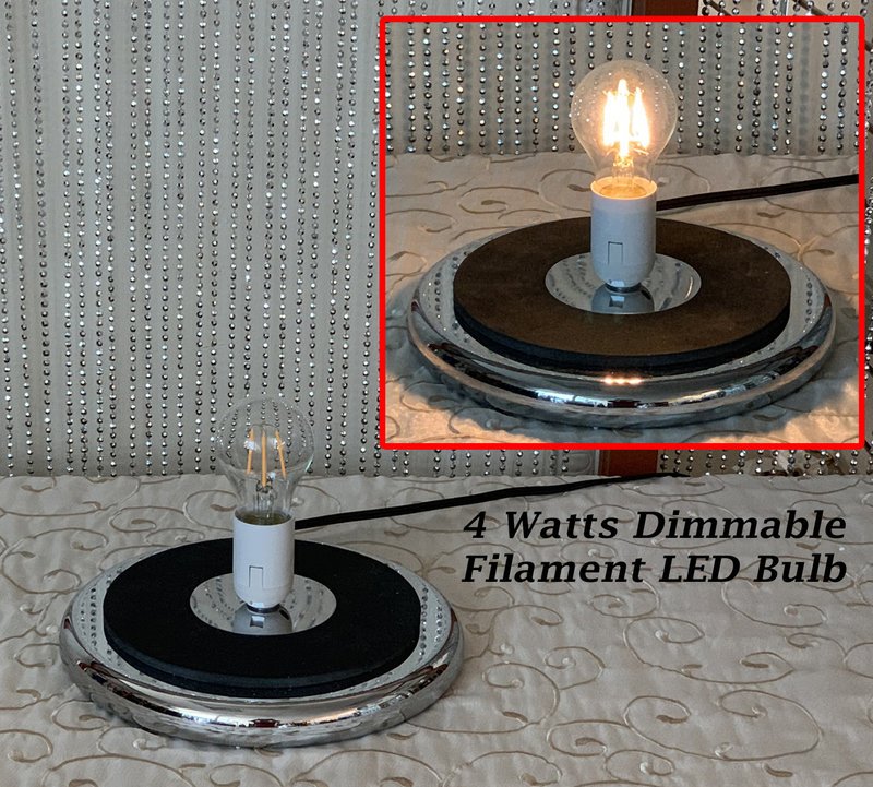 Silver Paisley LED Touch Sensor Lamp 10"x16"