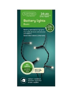 LED Durawise Basic Black String Light Warm White 170cm-24L