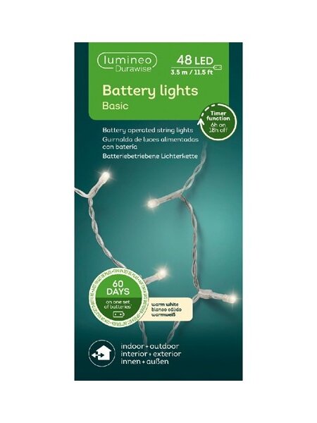 LED Durawise Basic White String Light Warm White 350cm-48L