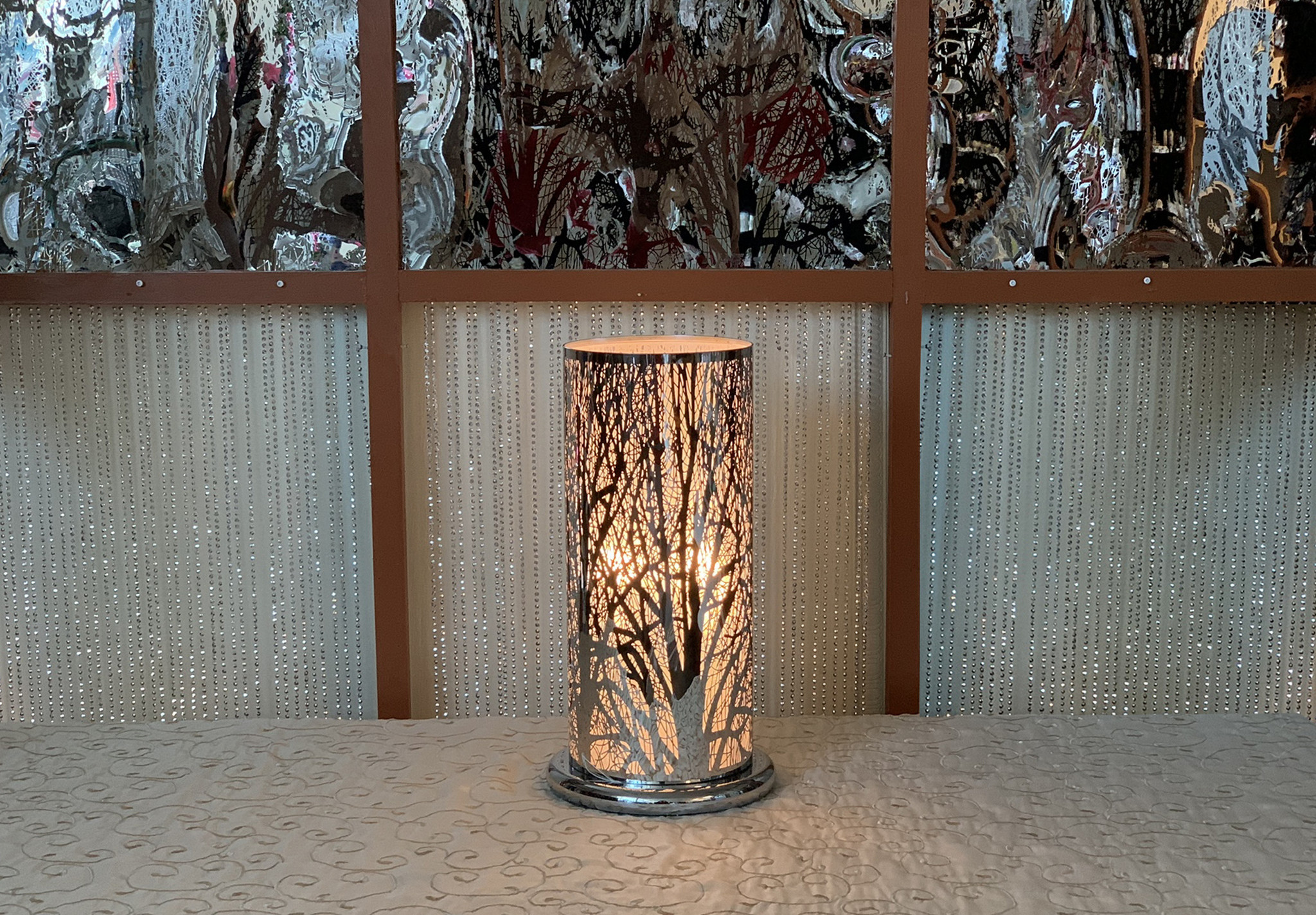 Silver Forest Touch Sensor Lamp 11"x20"