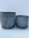 Crosshatch Egg Pot With Saucer