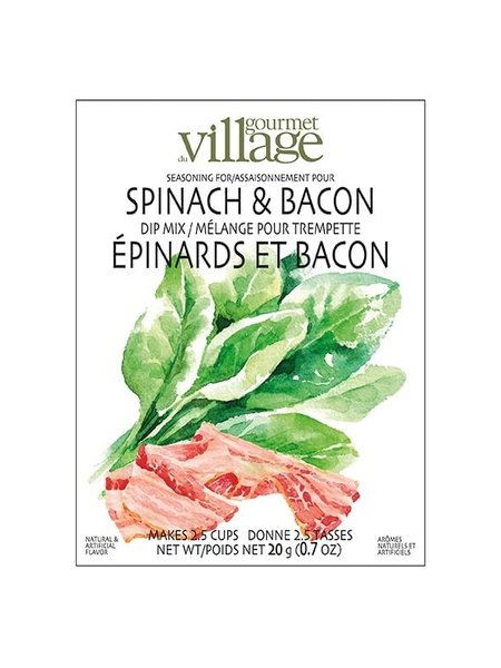 Gourmet Du Village Dip Recipe Box Spinach Bacon