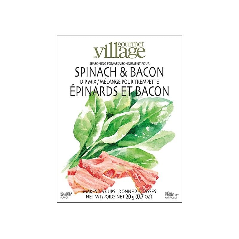 Gourmet Du Village Dip Recipe Box Spinach Bacon