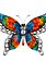 Rainbow Butterfly Wall Art 13x12"