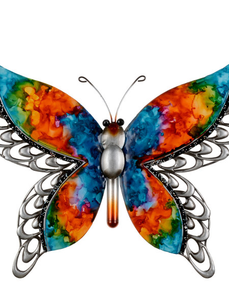 Rainbow Butterfly Wall Art 13x12"