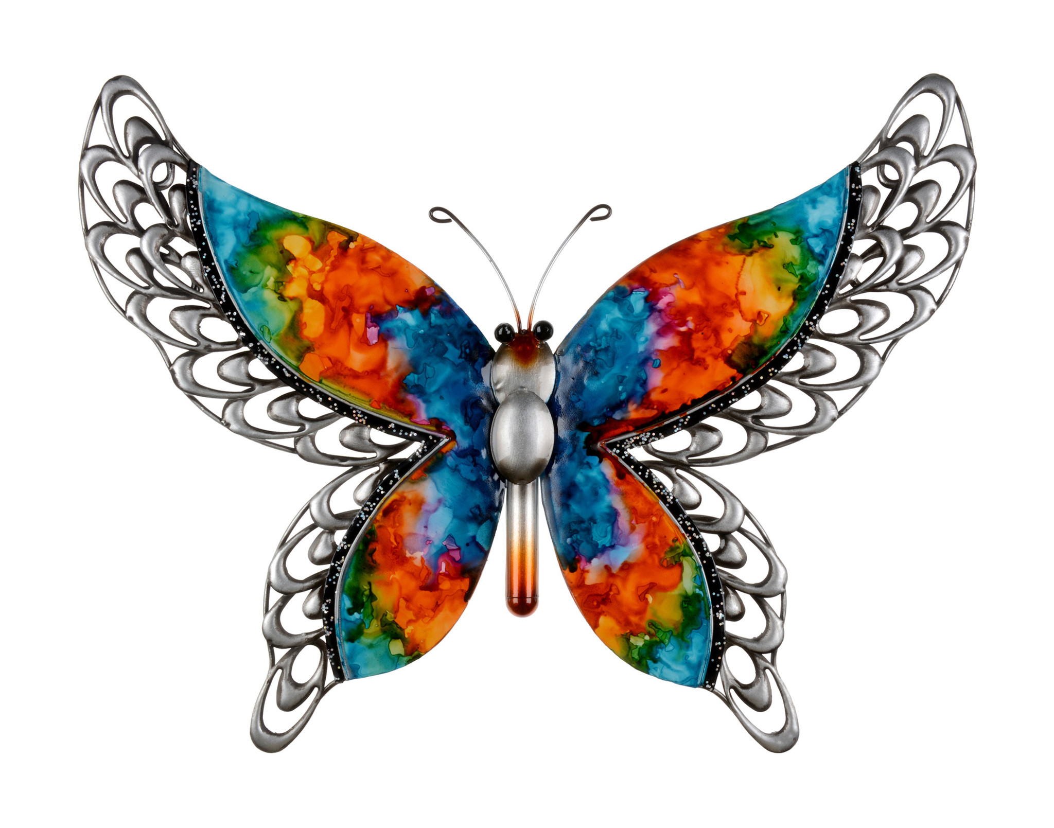 Rainbow Butterfly Wall Art 13x12"