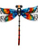 Rainbow Dragonfly Wall Art 21"x16"