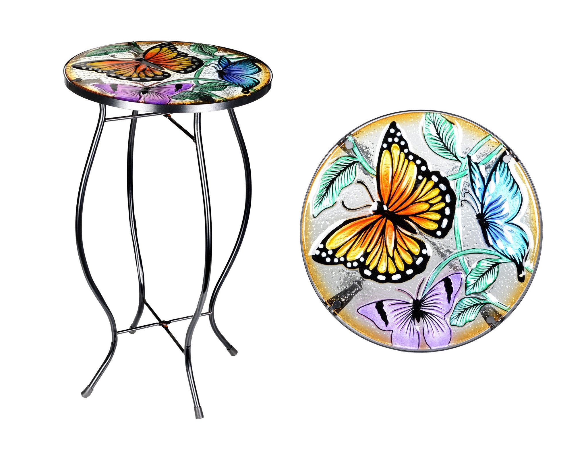 Butterfly Round Garden Table 12x22"