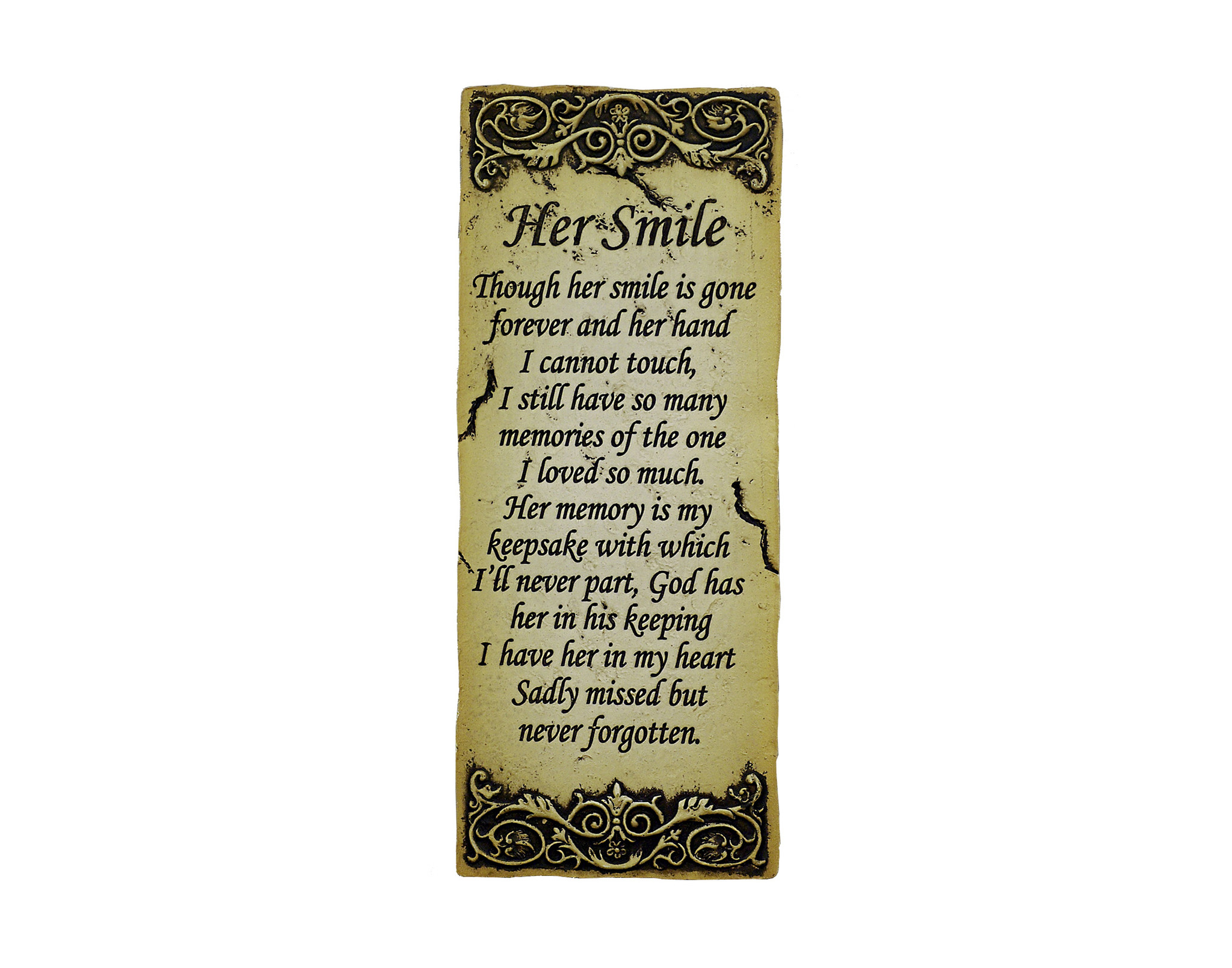 Her Smile Memorial Plaque 8.5"