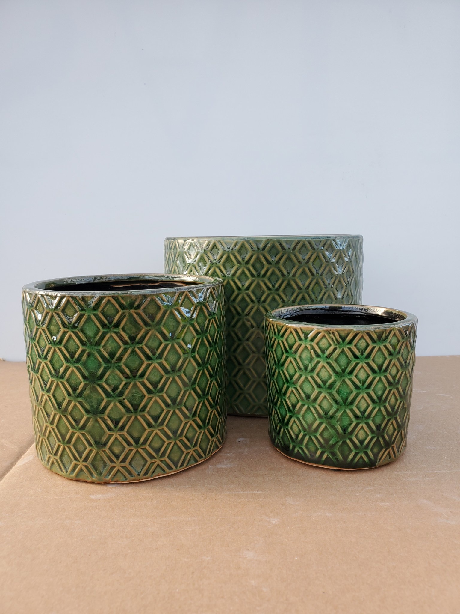 Dutch Growers Ceramic Pot Dark Green Links