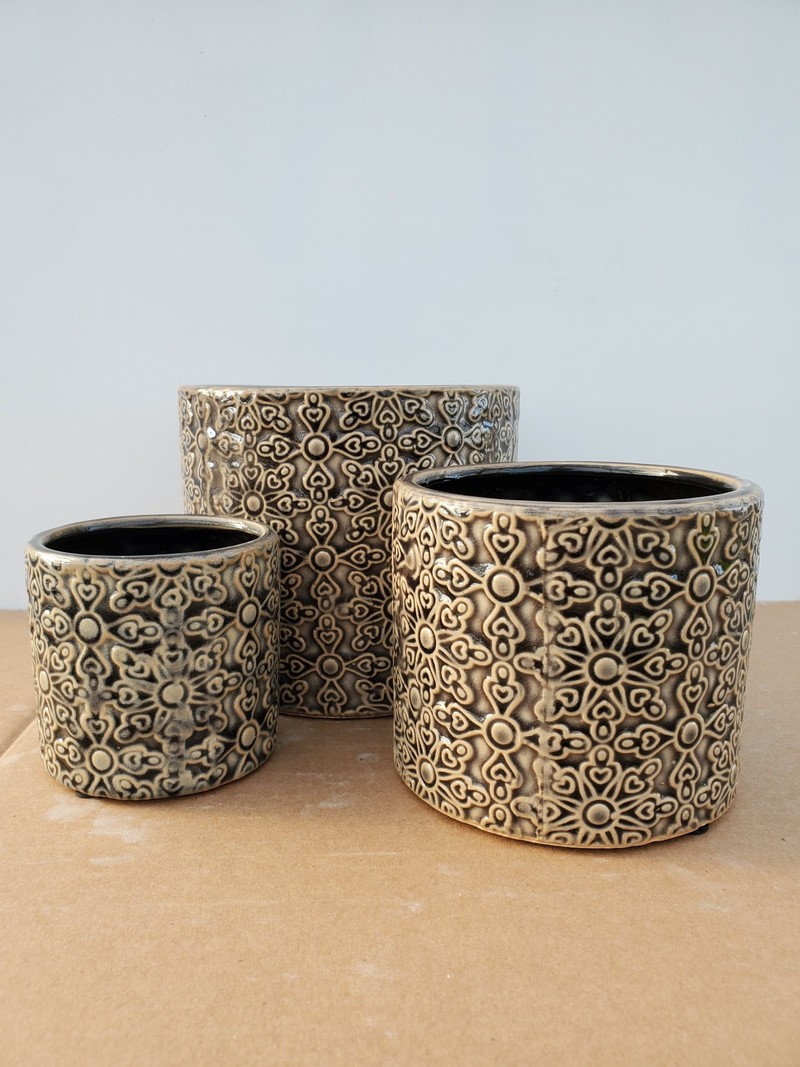 Dutch Growers Ceramic Pot Grey Laser