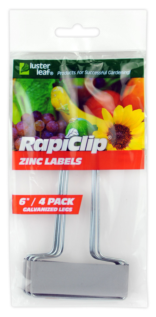 Zinc Plant Labels 6"