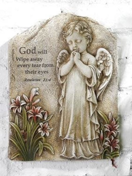 Praying Angel Plaque 10.5"x7.75"