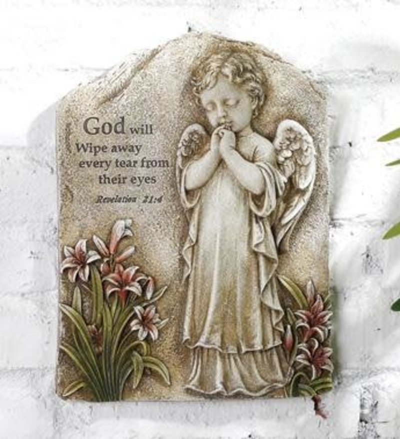 Praying Angel Plaque 10.5"x7.75"