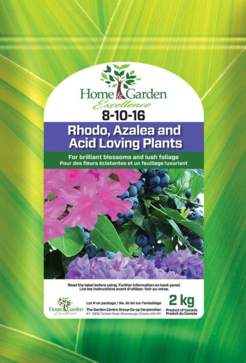 Home & Garden Excellence Rhodo, Azalea and All Acid Loving Plants 8-10-16 2kg