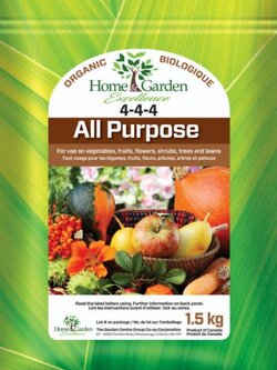 Home & Garden Excellence Organic All Purpose Plant Food 4-4-4 1.5kg