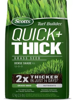 Scotts Turf Builder Quick & Thick Grass Seed Sunny Dense Shade 1.2kg