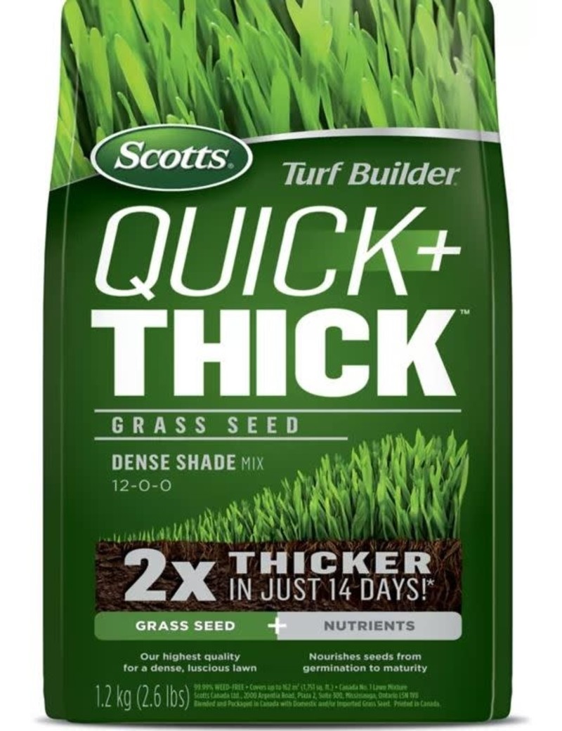 Scotts Turf Builder Quick & Thick Grass Seed Sunny Dense Shade 1.2kg