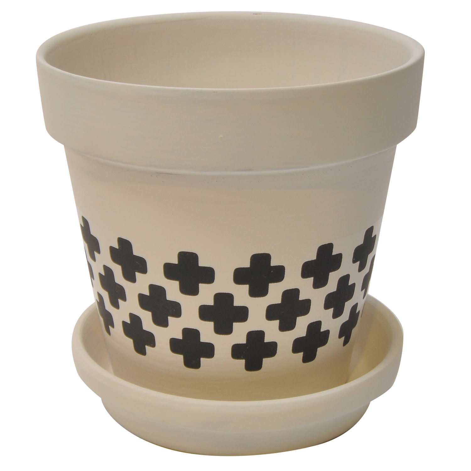 Tribal Standard Pot With Saucer