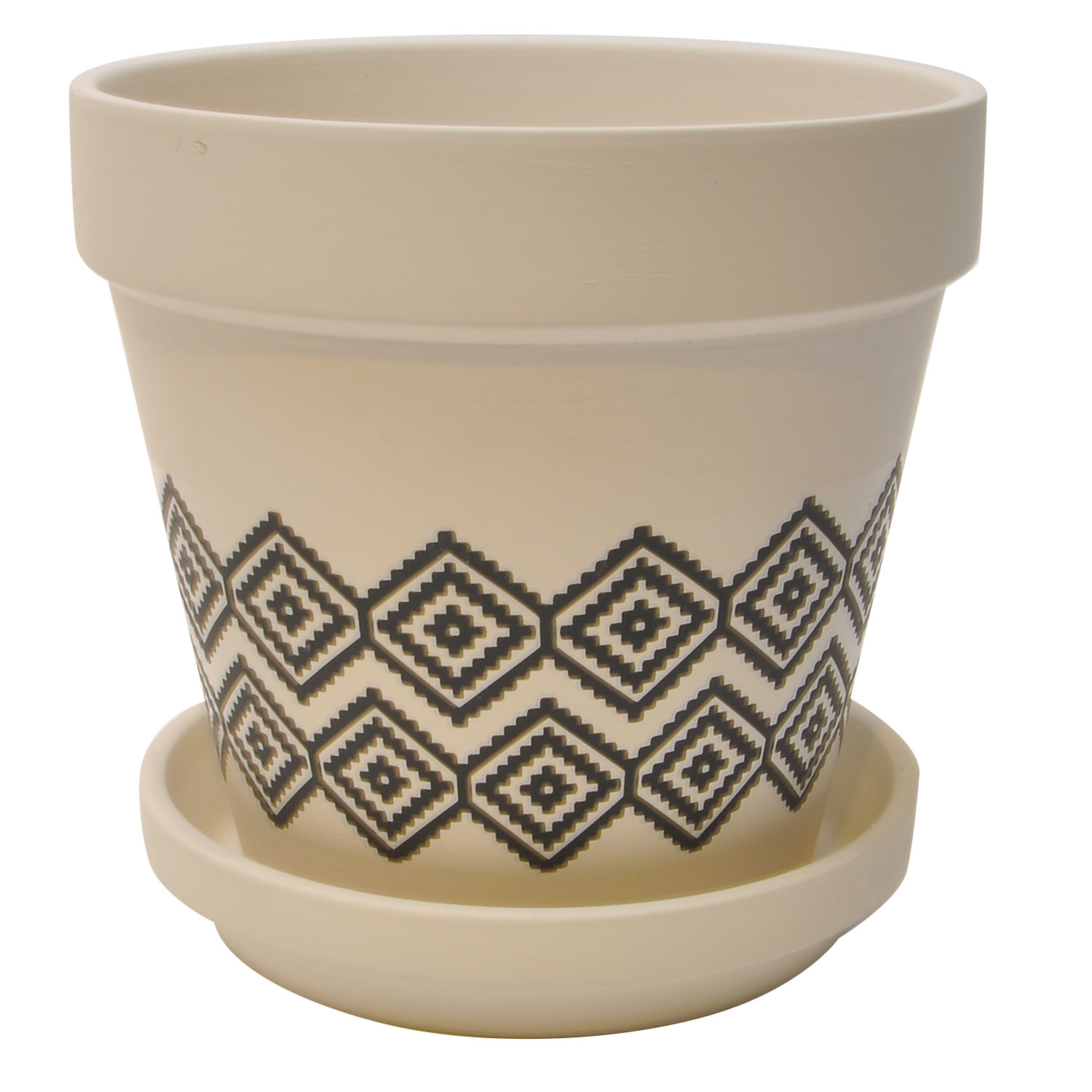 Tribal Standard Pot With Saucer