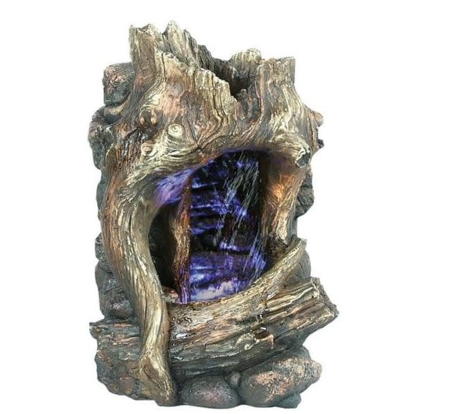 Tree Trunk LED Fountain 7.5x5.5x11"